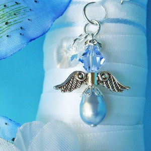 Something Blue Bouquet Charm, Swarovski Crystal Wedding Bouquet Charm, Something Blue for Bride image 3