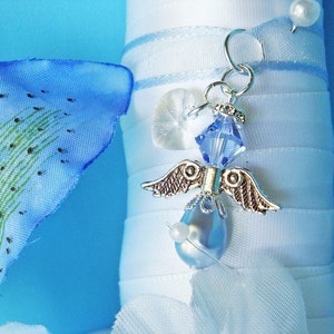 Something Blue Bouquet Charm, Swarovski Crystal Wedding Bouquet Charm, Something Blue for Bride image 2
