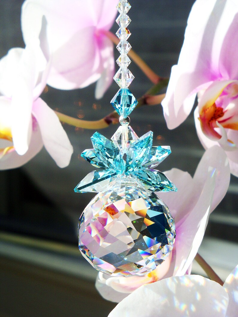Crystal Suncatcher Swarovski Crystal Sun Catcher Hanging Etsy Australia