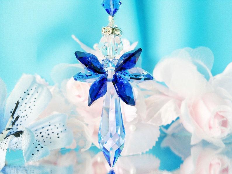 Angel Car Charm Crystal Rear View Mirror Car Accessories Etsy