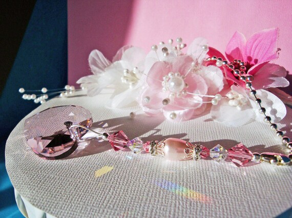 Pink Ceiling Fan Pull Chain Swarovski Crystal Light Pulls Etsy