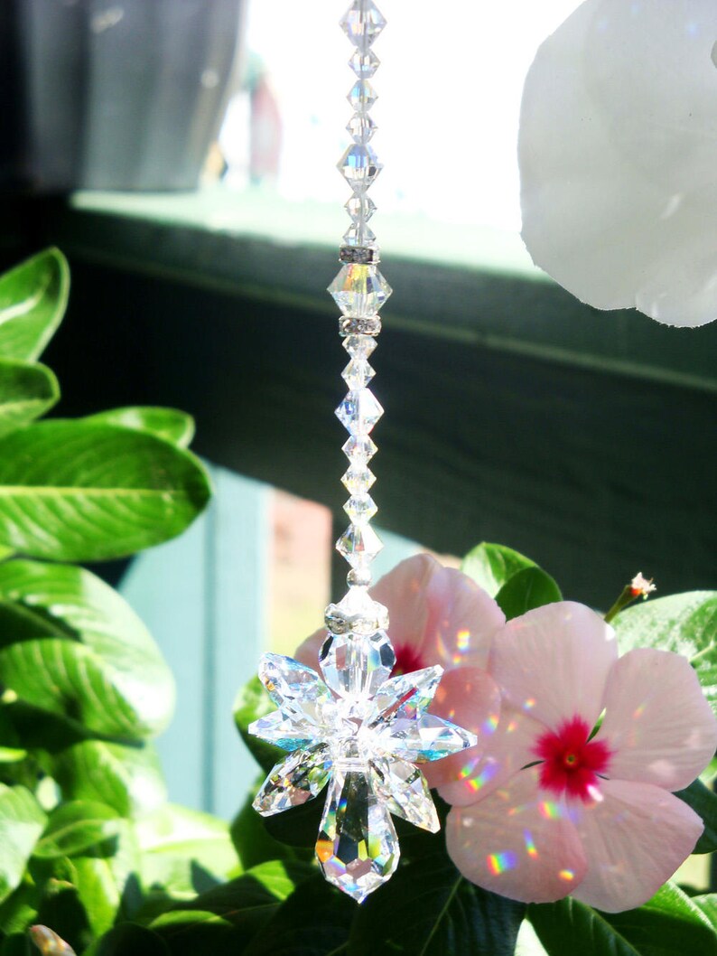 Angel Rear View Mirror Charm Swarovski Crystal Suncatcher for Etsy