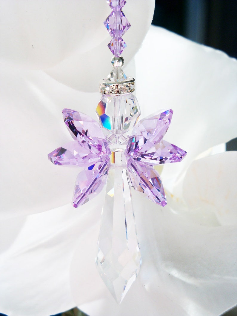 Crystal Suncatcher Swarovski Crystal Angel Sun Catcher Etsy