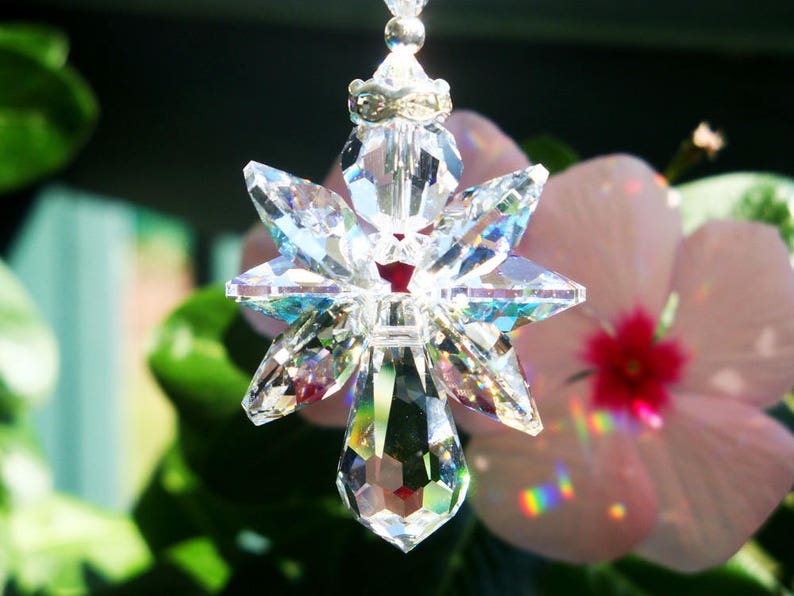 Angel Rear View Mirror Charm Swarovski Crystal Suncatcher for Etsy