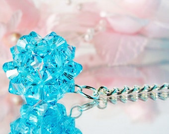 Crystal Keychain, Crystal Ball Key Chain, Key Chains for Women, Turquoise Blue