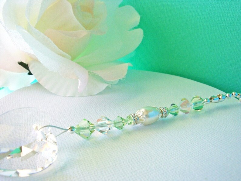 Crystal Ceiling Fan Pull Green Swarovski Crystal Light Pulls Etsy