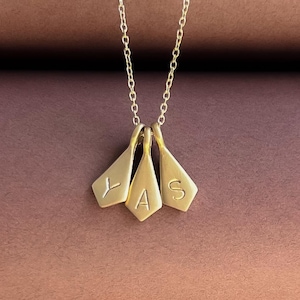Dainty Initial Necklace | Waterproof Personalized Jewelry |  Delicate Two Initial Necklace | Custom Letter Necklace | Gift for New Moms