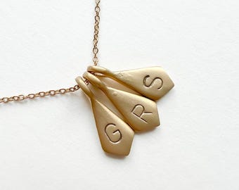 Dainty Initial Necklace | Waterproof Personalized Jewelry |  Delicate Two Initial Necklace | Custom 3 Letter Necklace | Gift for New Moms