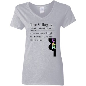 The Villages Ladies&#39; 5.3 oz. V-Neck T-Shirt
