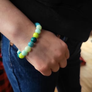 Bracelet en perles de verre Grassy Fields