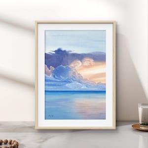 Clouds at Sunset, oil painting