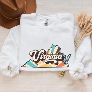 Virginia Sweatshirt, Virginia Map Shirt, Virginia State Shirt, Virginia State Map Shirt, Virginia Apparel, Virginia Gift,Virginia Lover