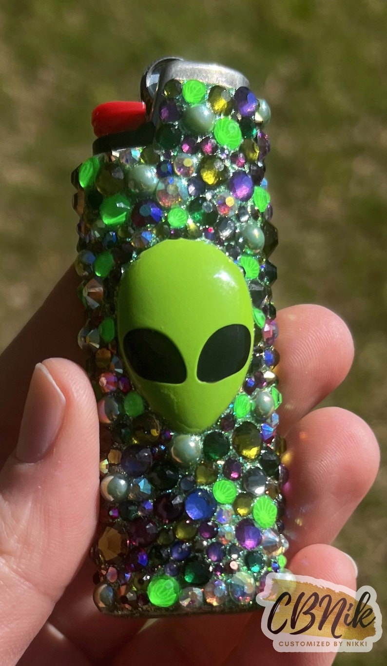 Alien Rhinestone Lighter Case | Junk Case - Etsy