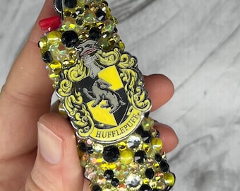 Aanstekerhoes met strassteentjes Badger House | Navulbare aanstekerhoes met sprankelende bling | Bedazzled kristallen aanstekerhoes | Junkcase