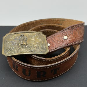 Vintage Justin Tooled Leather Western Belt: 