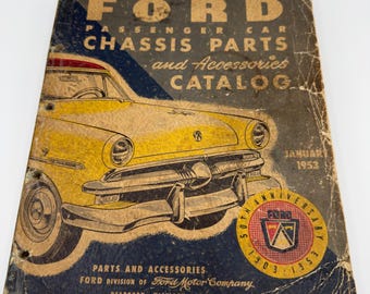 Vintage Ford Chassis Parts & Accessories Catalog Book 1949-1953 Passenger Car