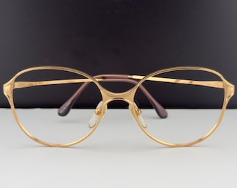 Vintage Terri Brogan Marcolin Gold Metal Frame Eyeglasses Frames 54 16 135