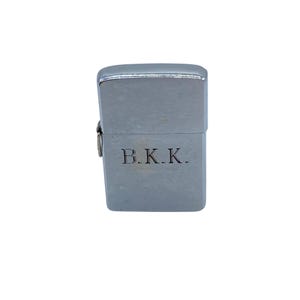 Vtg 2517191 Patent Pend 5 Barrell Advertising Zippo Silver Metal Lighter *NOTE*
