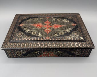 Antieke sierlijke Turkse blikken doos Royal Istanbul chocoladesnuisterijdoosje