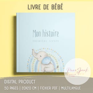 Journal de bébé garçon à imprimer | Livre de souvenirs 1re année | PDF digital