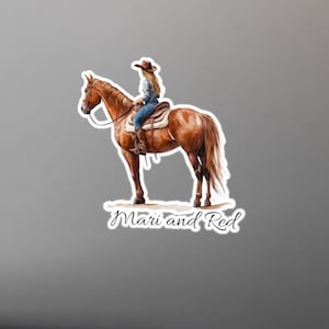 Personalized Horse Sticker, Horse Lover Equestrian Gift, Woman Horse Rider, Horse Riding Coach Gift, Horse Girl, Cowgirl Gift Ideas