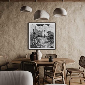 Desert Scene Digital Download | Southwestern Church Art for Rustic Home Decor, Digital Download