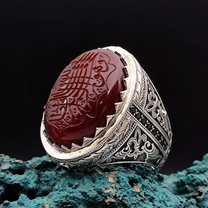 Surah Yusuf 64, Islamic Engraving, Gift for Muslim, Islamic Gift Men, Handmade Silver Ring, Gift for Men, Gift for Husband, islamic unique