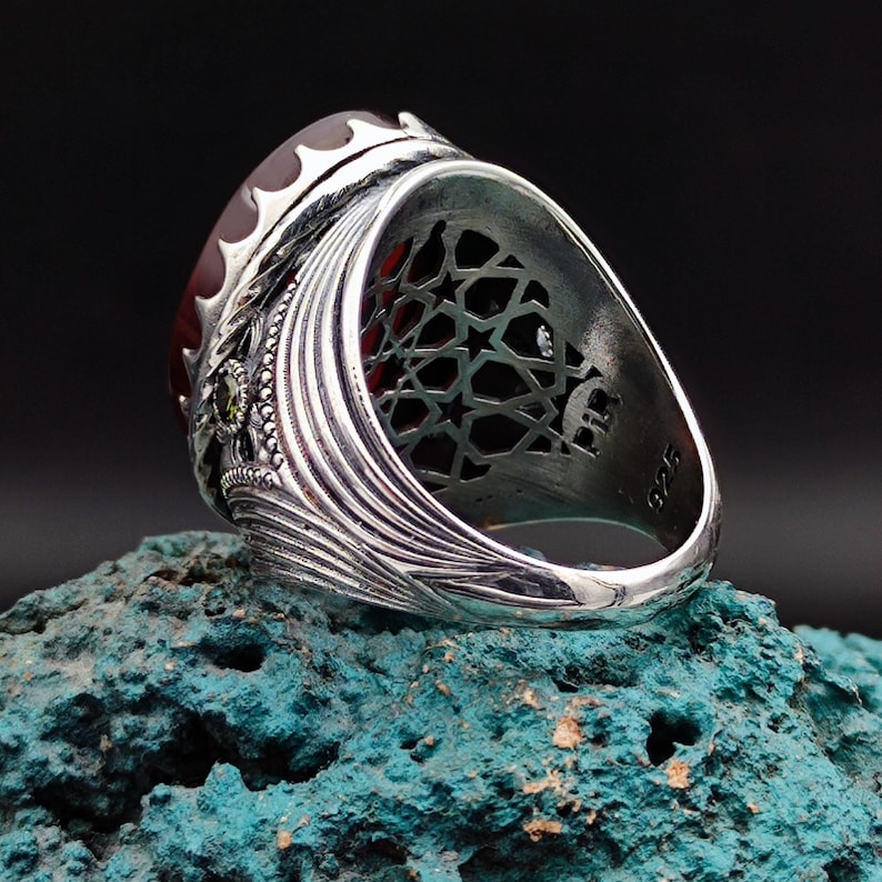 Islamic Rings Stone Names Hand Carved