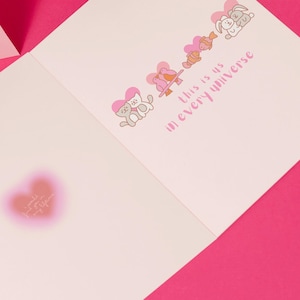 Printable Cute Love Card, Romantic Kawaii Fun Gift For Boyfriend, Girlfriend, Husband, Wife, Her, Valentines, Would Find You In Any Lifetime