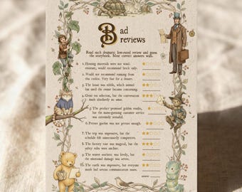 Vintage Storybook Baby Shower Game, New Chapter Themed Canva Game Template, Classic Children’s Book Inspired Guessing Game, Fairytale Theme