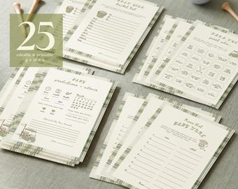 Golf Baby Shower Games Bundle, New to the Club Printable Games Pack (Editable Canva Template), S4