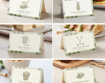 Golf Baby Shower Food Tents, New to the Club Buffet Labels (Digital Download)