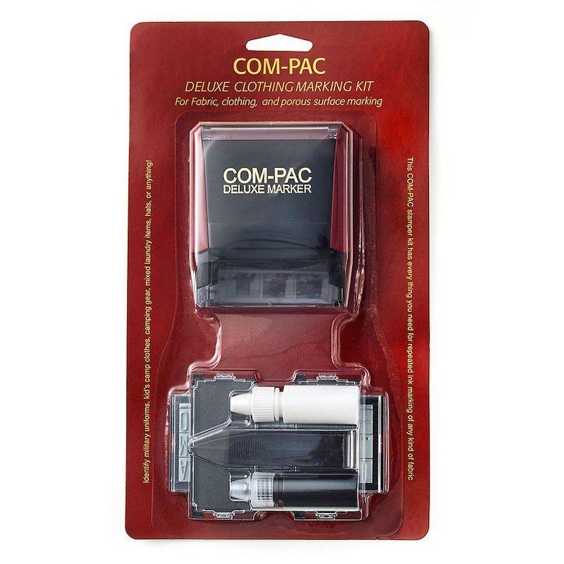 Secret Commando Operation Ink Stamp US Military Deluxe Stamper Uniform Marking Kit - Alphabet and Numerical ...
