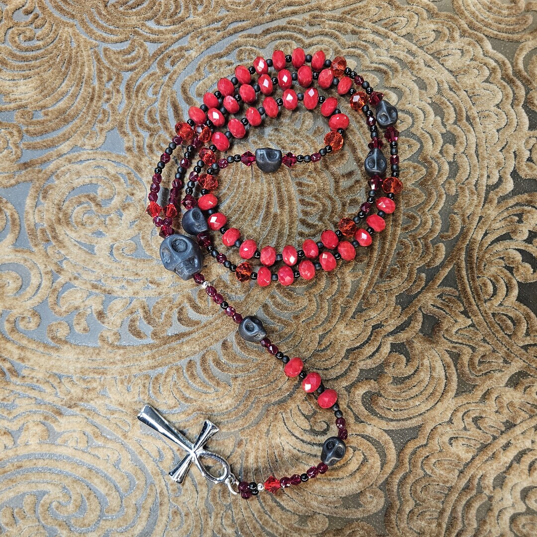 The Bathory Vampireinspired Rosary Necklace Handmade by Tanya