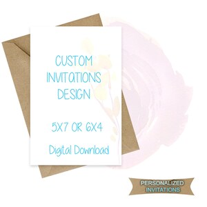 Custom Order, Digital Invitation, Custom Invitation, made to order, Design Your Own invite, Custom Invite for all events