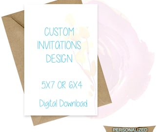 Custom Invitation Design, Made To Order (Digital Invitation)