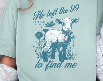 Comfort Colors Christian T-Shirt: Jesus Finds Me, Bible Verse Tee