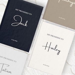 Personalized Vow Books His and Her Vow Books Hard Cover Wedding Ceremony Vow Booklets Engagement Gift Vow Book Sets Bride and Groom Vows