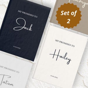 Personalized Vow Books His and Her Vow Books Hard Cover Wedding Ceremony Vow Booklets Engagement Gift Vow Book Sets Bride and Groom Vows