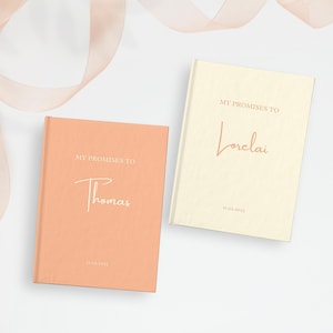 Set of Vow Books His and Hers Custom Vow Books Wedding Keepsake Booklet Engagement Gift For Bride and Groom Wedding Ceremony Notebooks