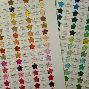Ohuhu 320 marker set swatch charts