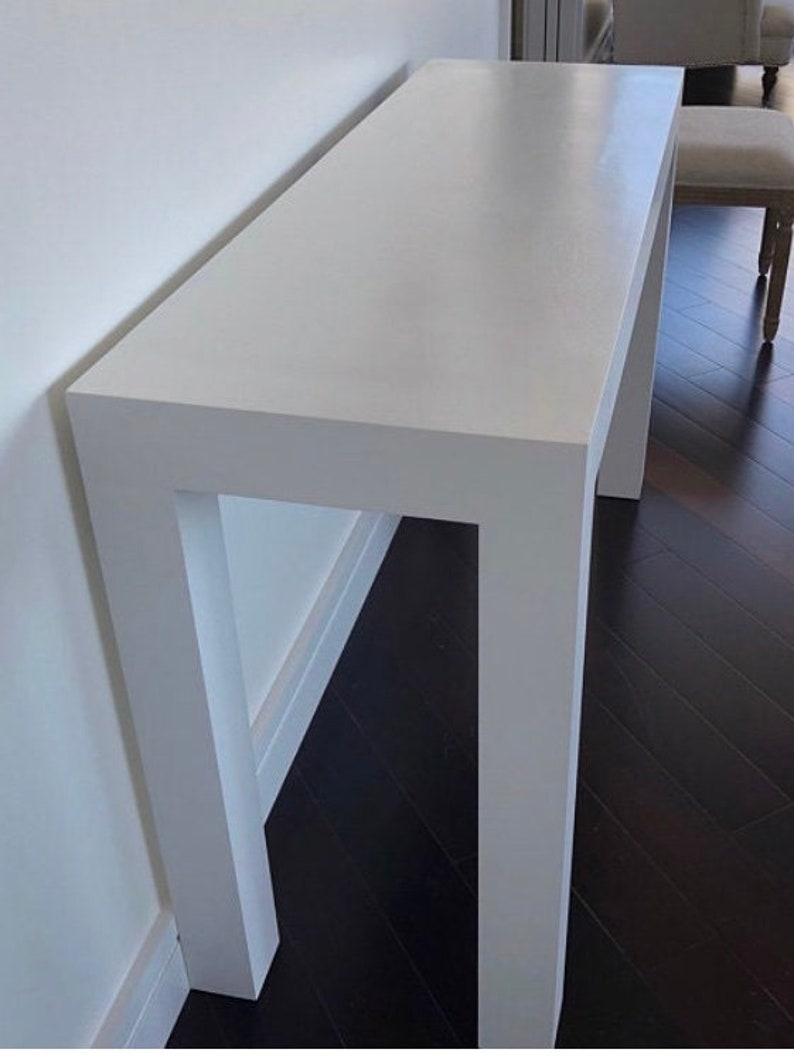 Parsons Console Table Made With Multiple Wood Types and Etsy