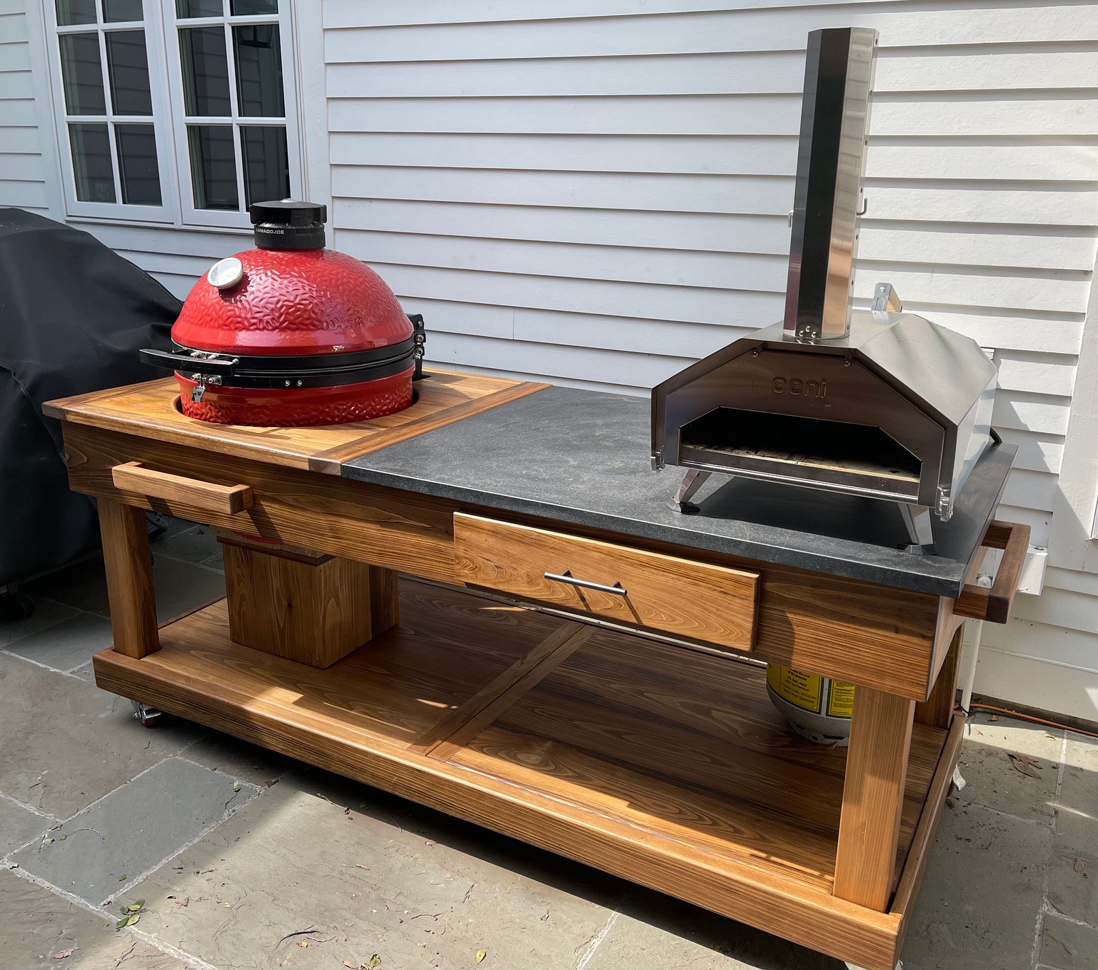 Custom Made Cypress BBQ Grill or Smoker Work and Serving Table Etsy