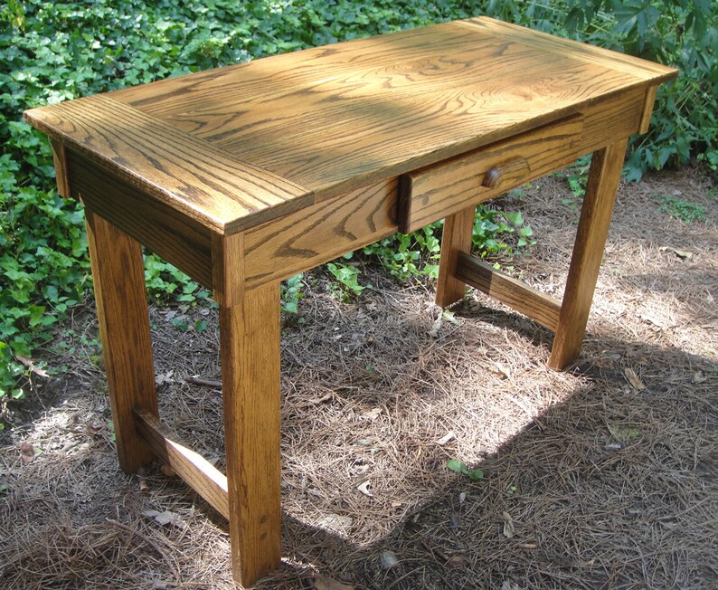 Solid White Oak Desk With Drawer in Variable and Custom Sizes Etsy