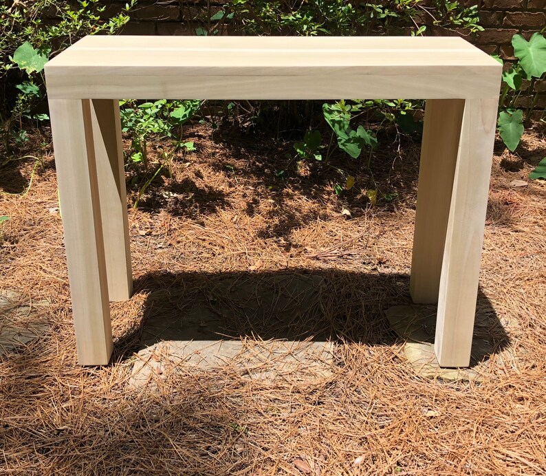 Parsons Console Table Made With Multiple Wood Types and Etsy