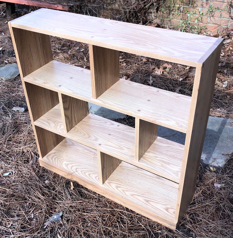Solid Ash Bookcase in Variable Widths and Open Back Etsy