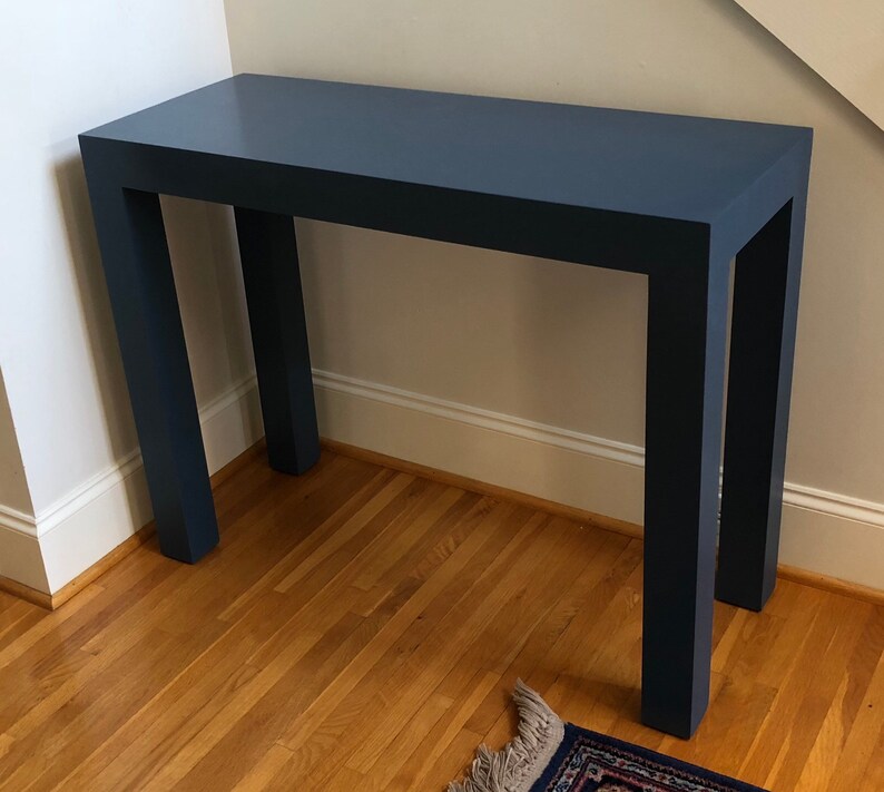 Parsons Console Table Made With Multiple Wood Types And Image 0
