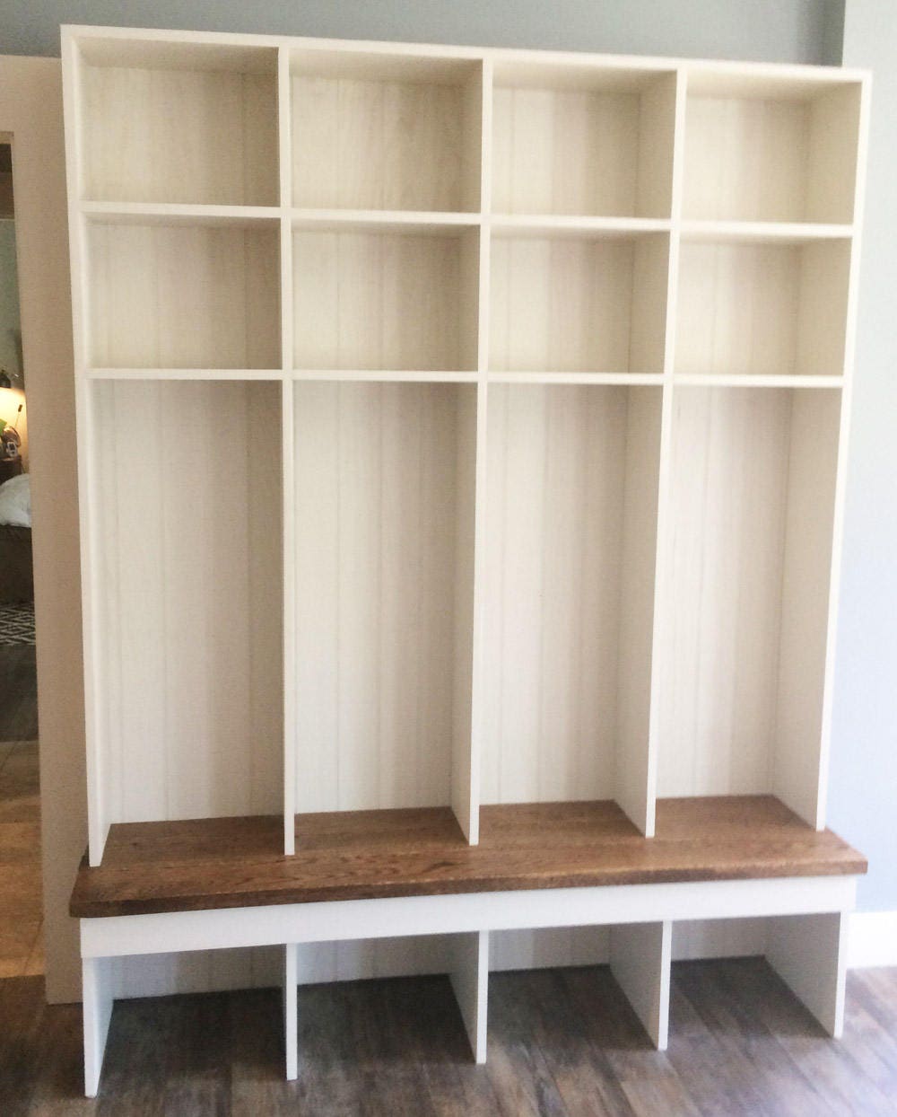 Mud Room Storage Unit and Bench Combination Made with ...