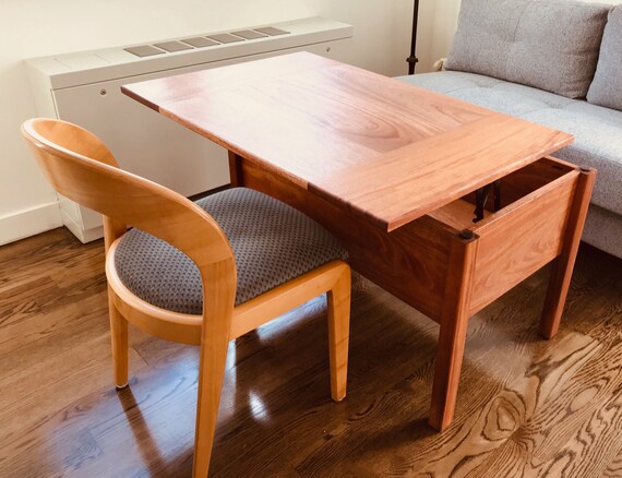 Tall Lift Top Combination Storage Table And Desk Made From Etsy