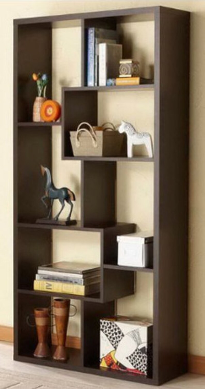 Bookcase Or Room Divider Shadowbox Oak Cherry Walnut Image 0